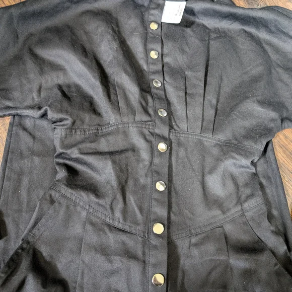 Black Button-Up Jumpsuit - Picture 8 of 8